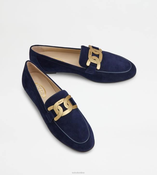 Tod\'s 8NXV41 Modrá ženy kate mokasíny v semišovom prevedení