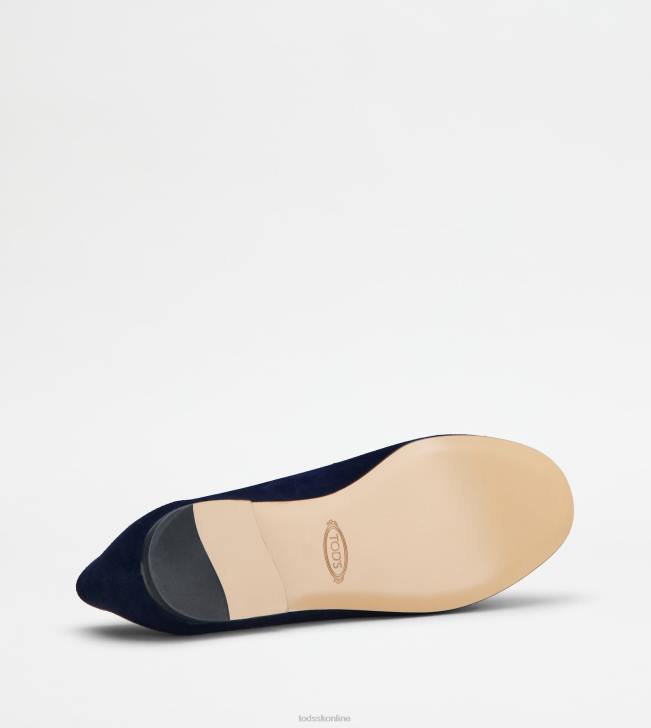 Tod\'s 8NXV41 Modrá ženy kate mokasíny v semišovom prevedení