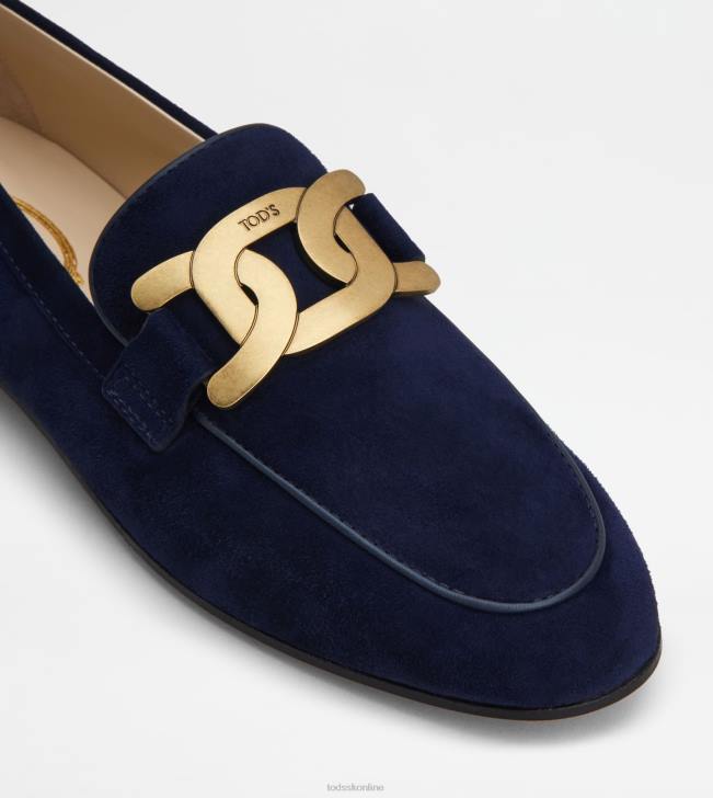 Tod\'s 8NXV41 Modrá ženy kate mokasíny v semišovom prevedení