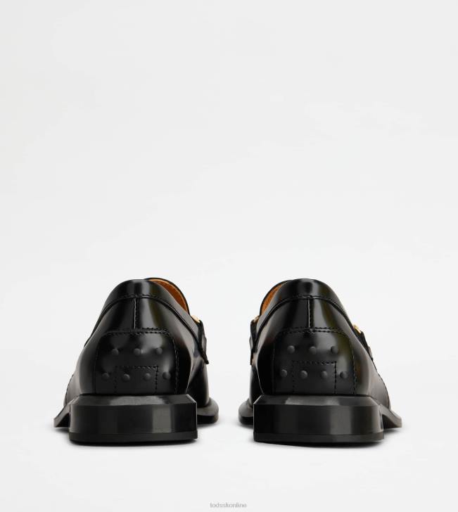 Tod\'s 8NXV42 čierna ženy mokasíny z kože so strapcami