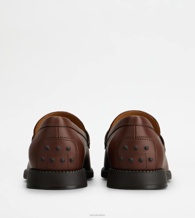 Tod\'s 8NXV43 hnedá ženy kate mokasíny v koži