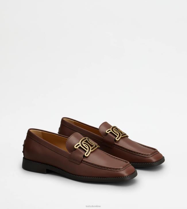 Tod\'s 8NXV43 hnedá ženy kate mokasíny v koži