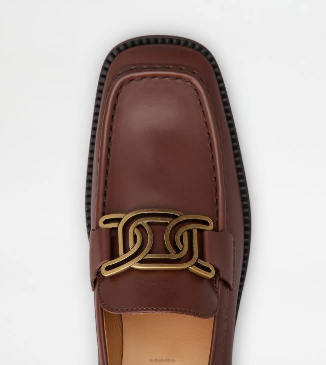 Tod\'s 8NXV43 hnedá ženy kate mokasíny v koži