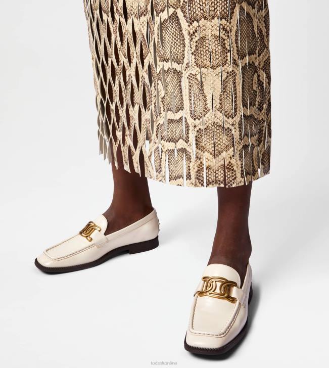 Tod\'s 8NXV45 biely ženy kate mokasíny v koži