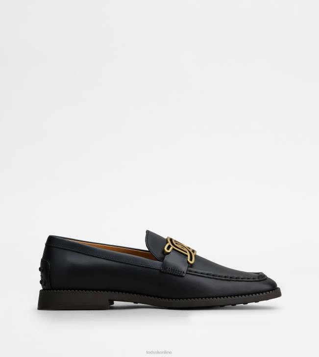 Tod's 8NXV46 čierna ženy kate mokasíny v koži