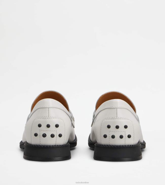 Tod\'s 8NXV48 biely ženy mokasíny v koži