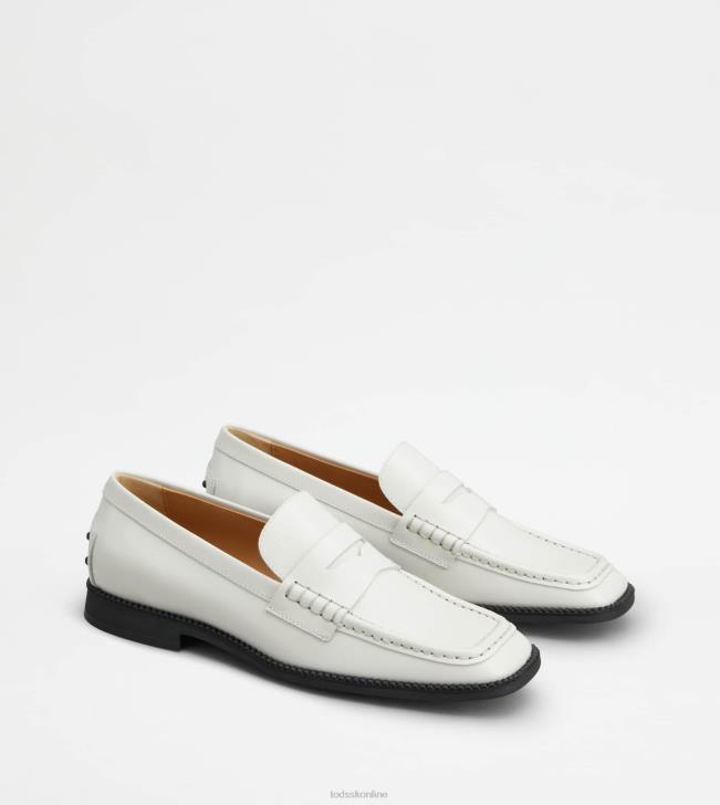Tod\'s 8NXV48 biely ženy mokasíny v koži