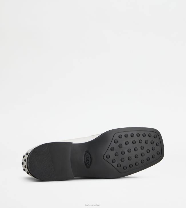 Tod\'s 8NXV48 biely ženy mokasíny v koži