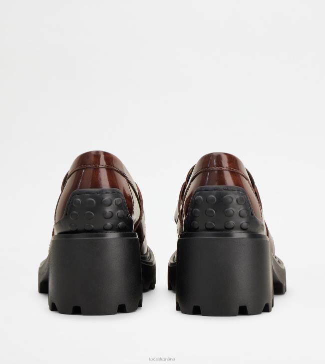 Tod\'s 8NXV49 hnedá ženy mokasíny v koži