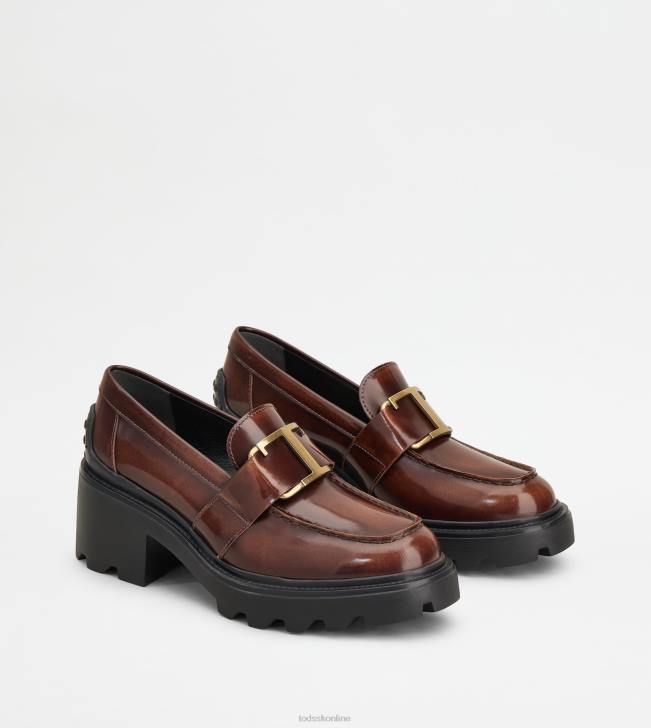Tod\'s 8NXV49 hnedá ženy mokasíny v koži
