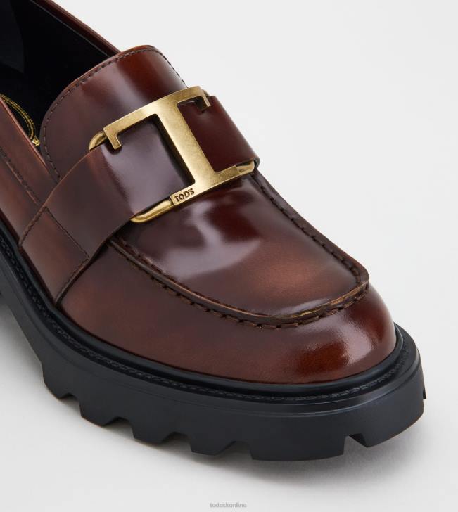 Tod\'s 8NXV49 hnedá ženy mokasíny v koži