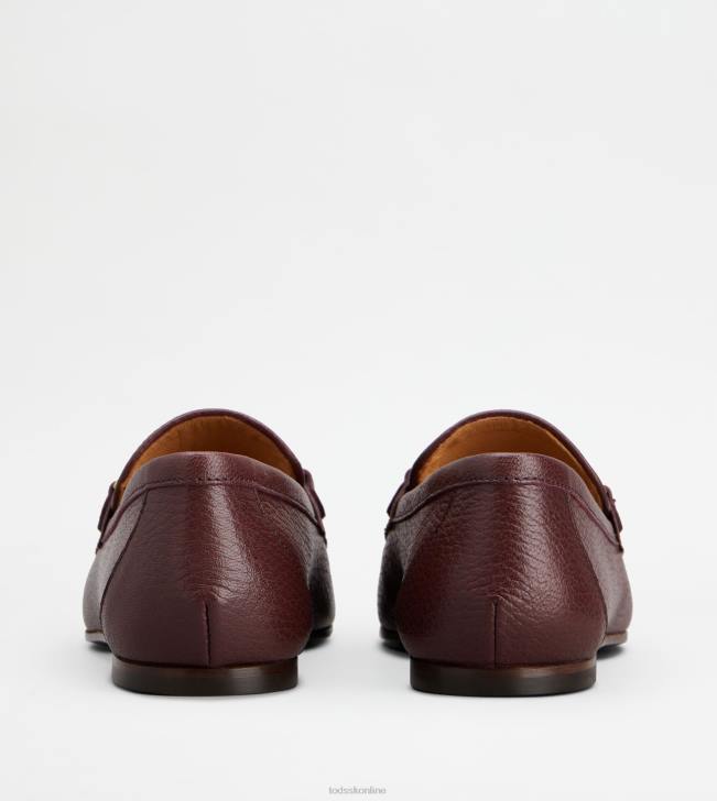 Tod\'s 8NXV50 bordová ženy mokasíny v koži