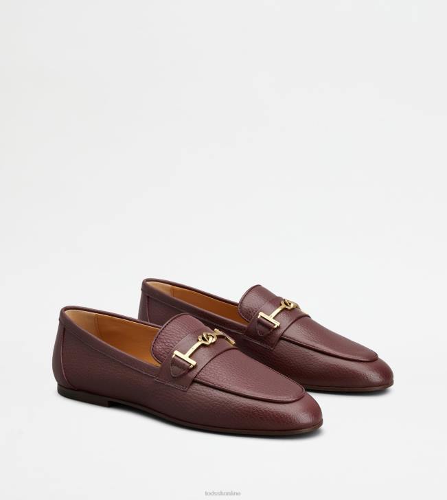 Tod\'s 8NXV50 bordová ženy mokasíny v koži