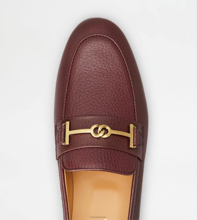 Tod\'s 8NXV50 bordová ženy mokasíny v koži