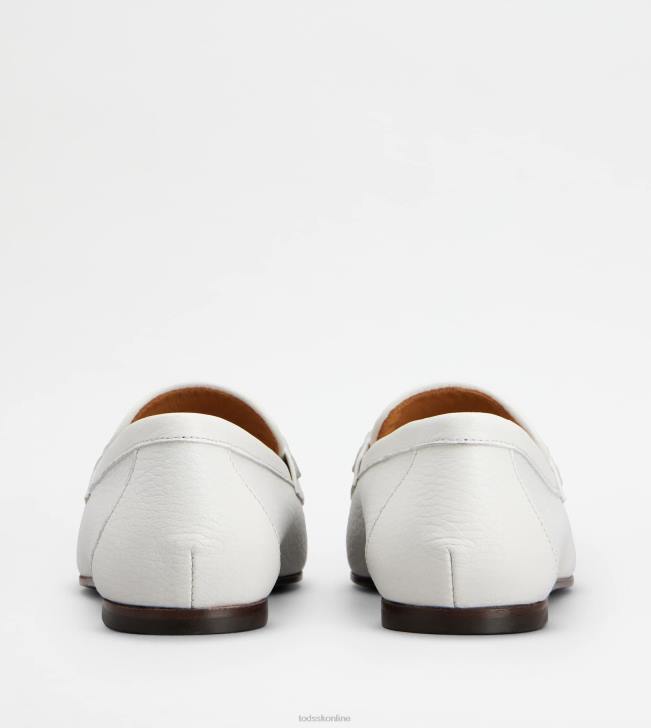 Tod\'s 8NXV51 biely ženy mokasíny v koži