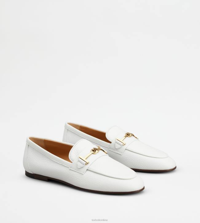 Tod\'s 8NXV51 biely ženy mokasíny v koži