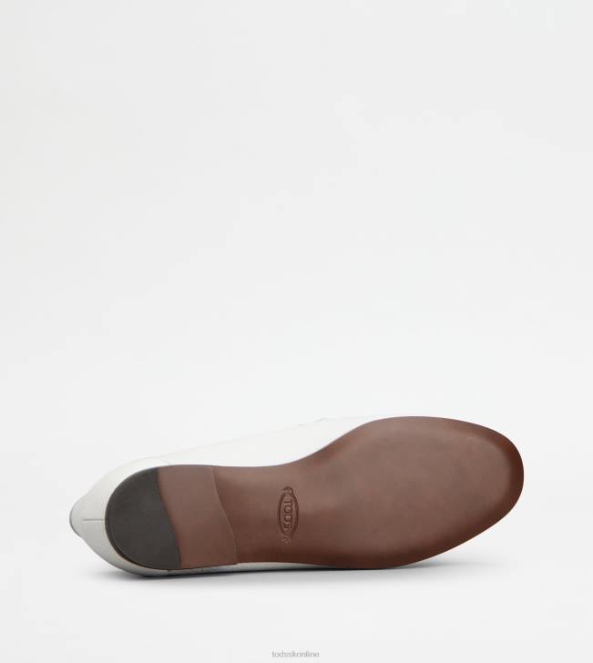 Tod\'s 8NXV51 biely ženy mokasíny v koži