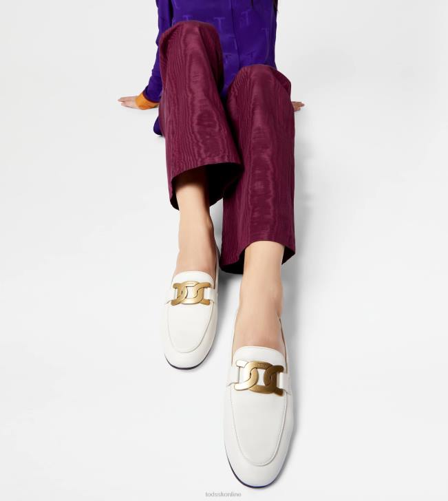 Tod\'s 8NXV52 biely ženy kate mokasíny v koži