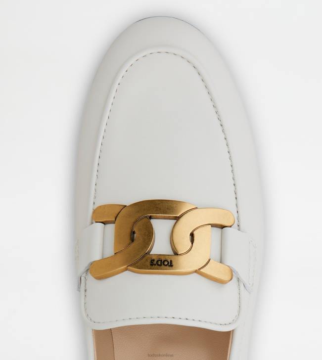 Tod\'s 8NXV52 biely ženy kate mokasíny v koži
