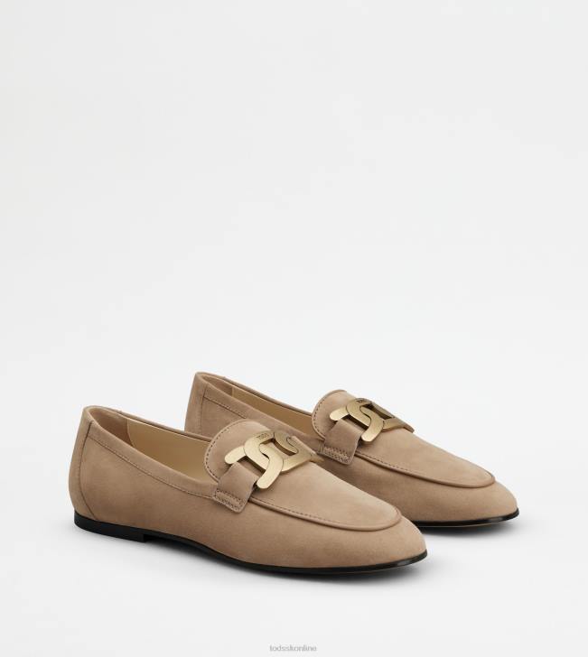 Tod\'s 8NXV53 béžová ženy kate mokasíny v semišovom prevedení
