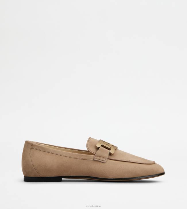 Tod\'s 8NXV53 béžová ženy kate mokasíny v semišovom prevedení