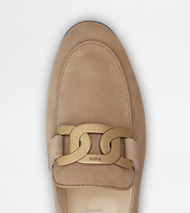 Tod\'s 8NXV53 béžová ženy kate mokasíny v semišovom prevedení