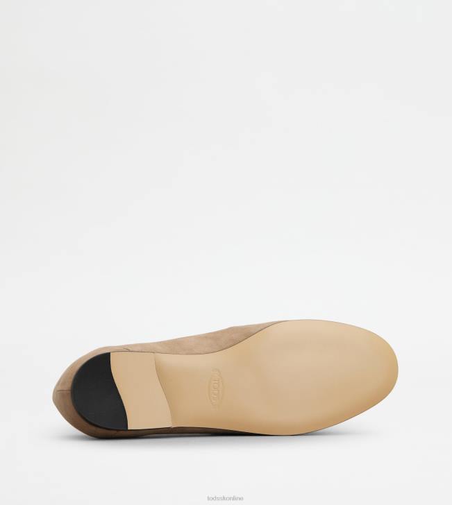 Tod\'s 8NXV53 béžová ženy kate mokasíny v semišovom prevedení