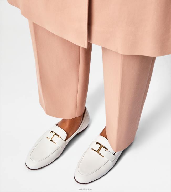 Tod\'s 8NXV59 biely ženy t nadčasové mokasíny v koži
