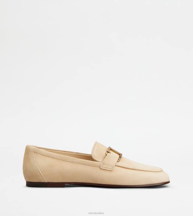 Tod's 8NXV60 béžová ženy t nadčasové mokasíny v semišovom prevedení