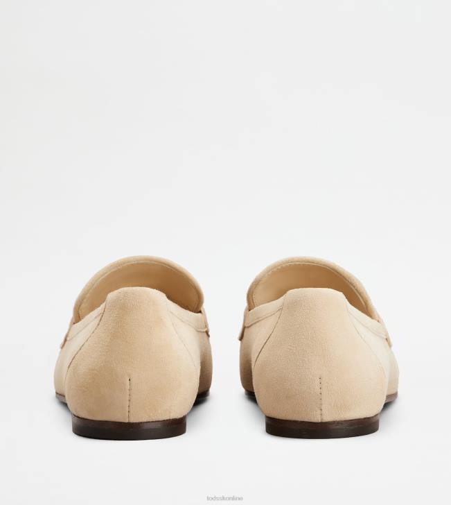 Tod\'s 8NXV60 béžová ženy t nadčasové mokasíny v semišovom prevedení