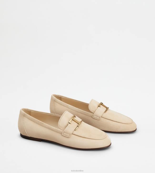 Tod\'s 8NXV60 béžová ženy t nadčasové mokasíny v semišovom prevedení