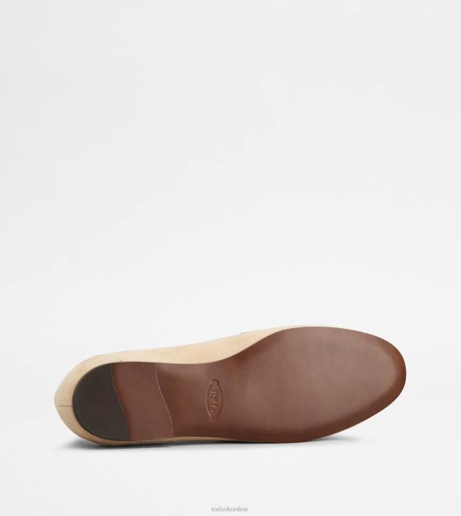 Tod\'s 8NXV60 béžová ženy t nadčasové mokasíny v semišovom prevedení