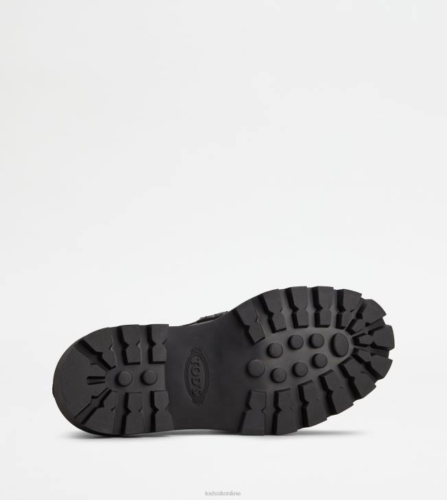 Tod\'s 8NXV7 čierna ženy kožené mokasíny so strapcami
