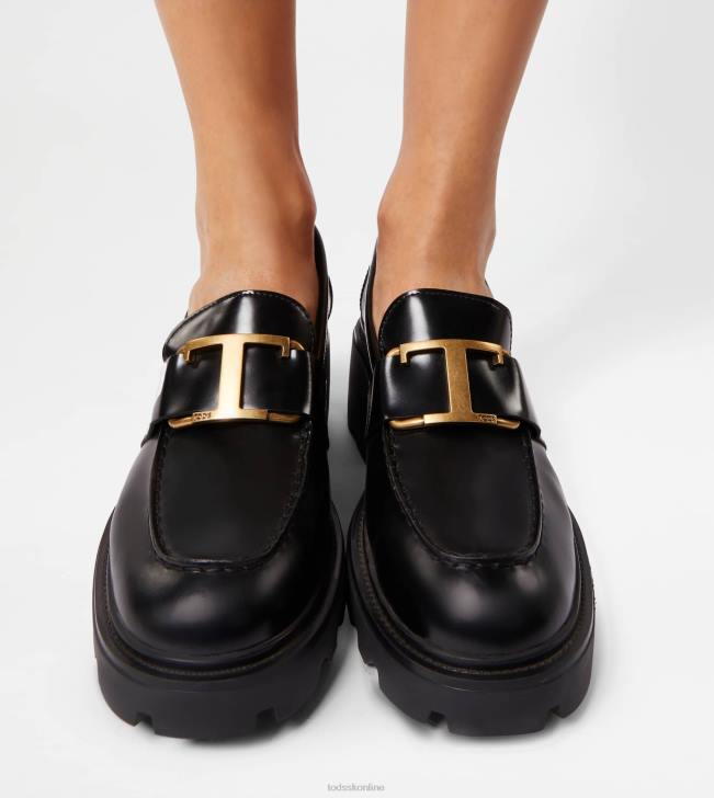 Tod\'s 8NXV8 čierna ženy mokasíny v koži