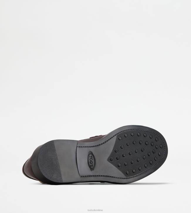 Tod\'s 8NXV9 bordová ženy t nadčasové mokasíny v koži