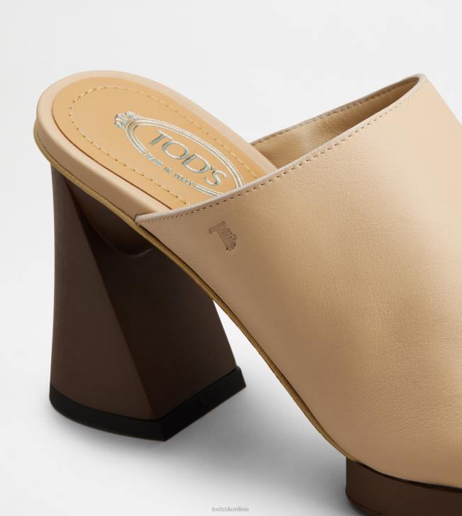 Tod\'s 8NXV220 béžová ženy kožená platforma s podpätkom