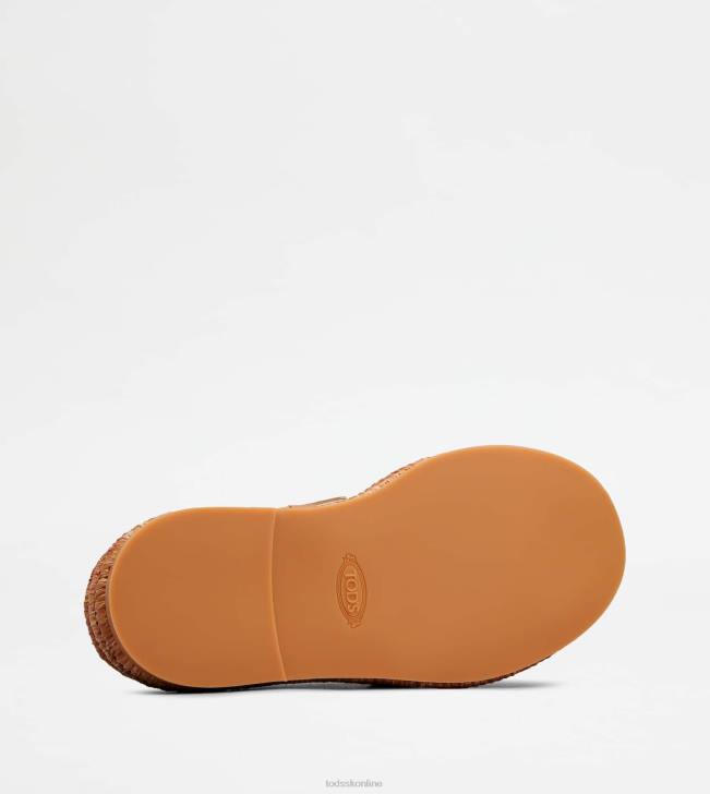 Tod\'s 8NXV226 béžová ženy kate platforma mules v koži