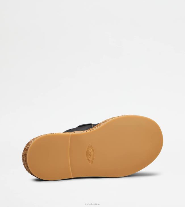 Tod\'s 8NXV227 čierna ženy kate platforma mules v koži