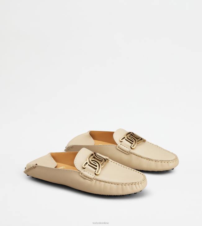 Tod\'s 8NXV228 béžová ženy gommino mule topánky v koži