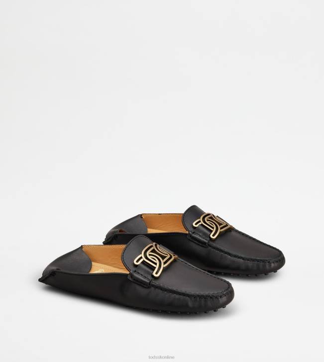 Tod\'s 8NXV229 čierna ženy gommino mule topánky v koži
