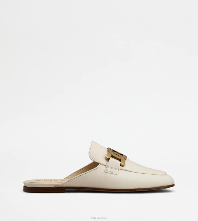 Tod's 8NXV230 biely ženy mulice v koži