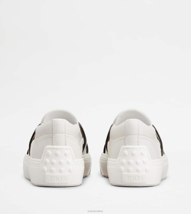 Tod\'s 8NXV149 biely ženy kate slip-ons v koži