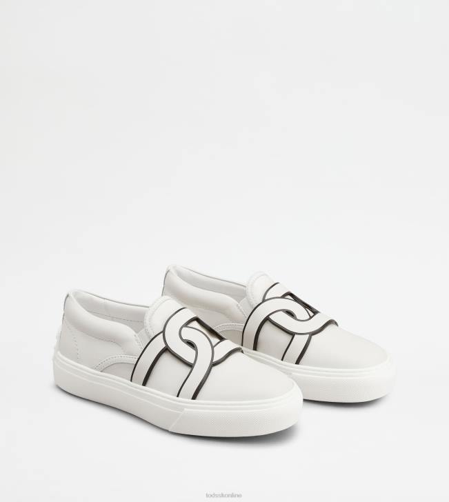 Tod\'s 8NXV149 biely ženy kate slip-ons v koži