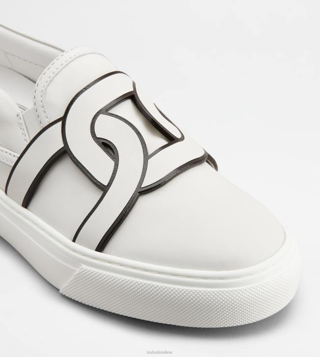 Tod\'s 8NXV149 biely ženy kate slip-ons v koži