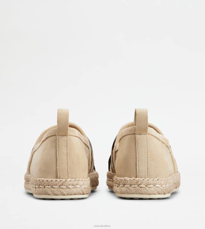 Tod\'s 8NXV198 béžová ženy kate slip-ons v semišovom prevedení