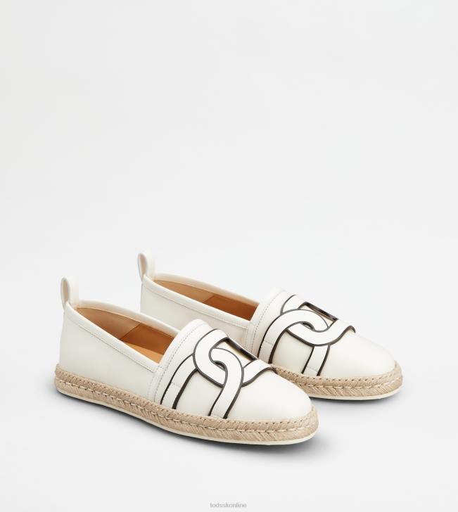 Tod\'s 8NXV199 biely ženy kate slip-ons v koži