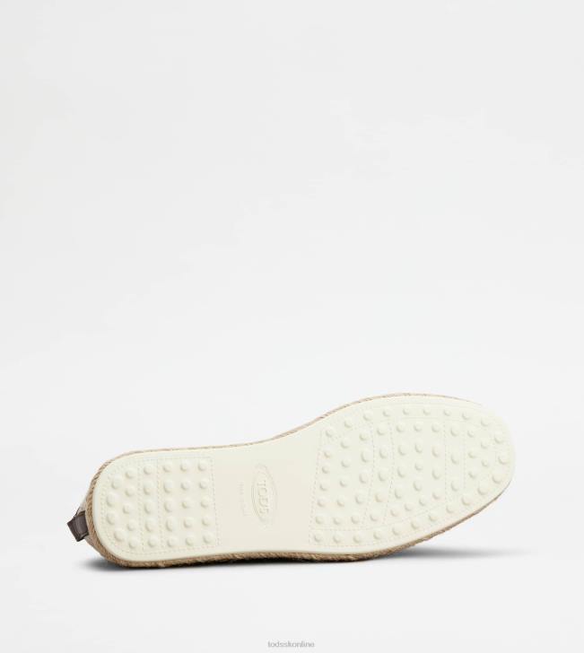 Tod\'s 8NXV200 hnedá ženy kate slip-ony z plátna a kože