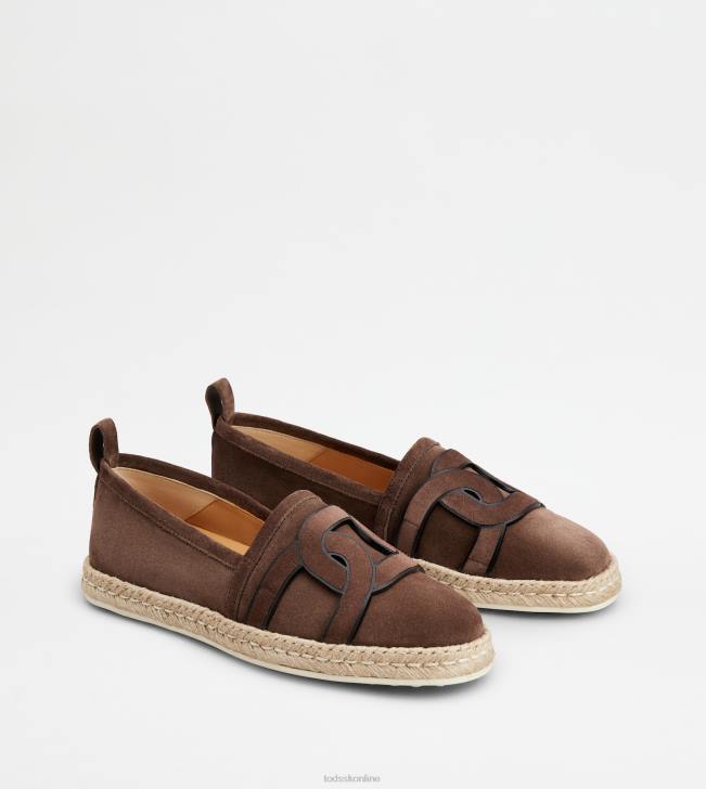 Tod\'s 8NXV201 hnedá ženy kate slip-ons v semišovom prevedení