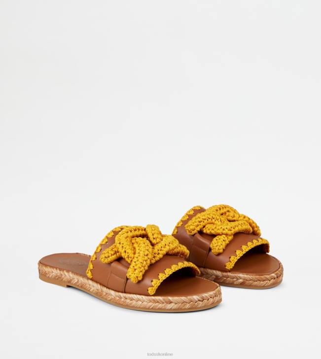 Tod\'s 8NXV195 hnedá ženy kate sandále v koži