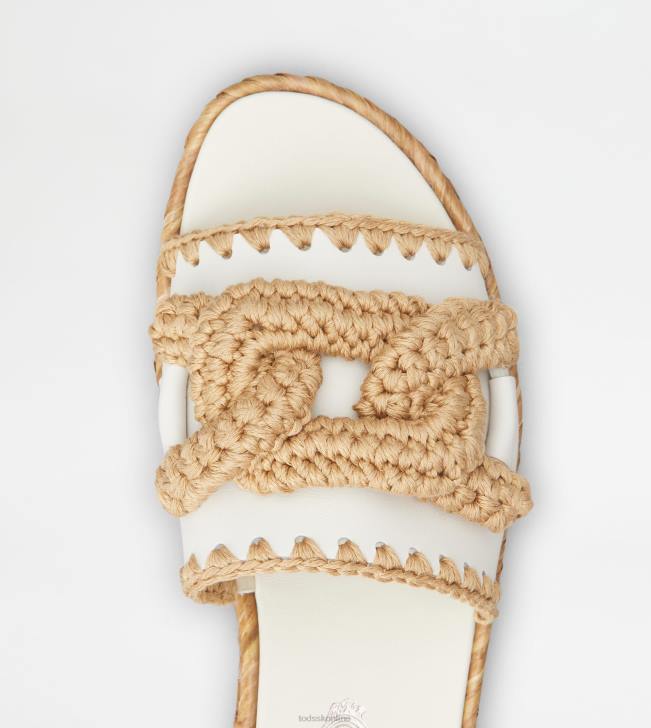 Tod\'s 8NXV196 biely ženy kate sandále v koži